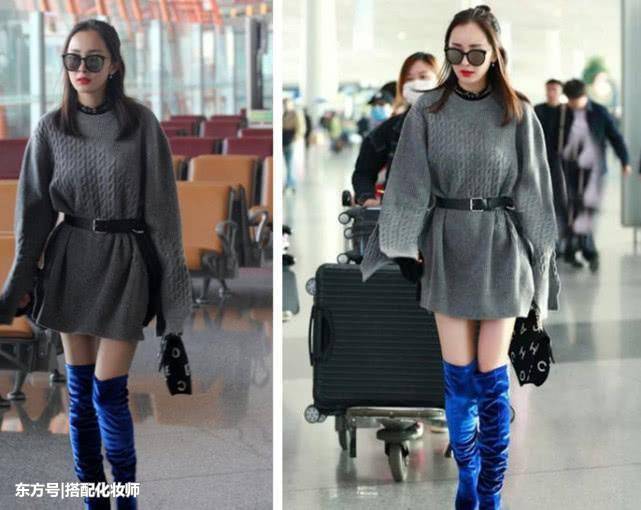 杨幂的照片来了，太时髦了，腰上怎么绑了这么条东西？