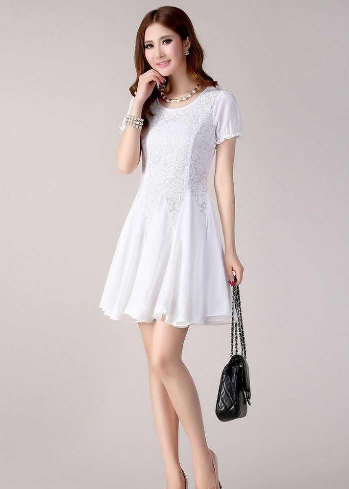 美丽耀眼, 轻柔飘逸, 清新的连衣裙, 流行美范秀出青春活力