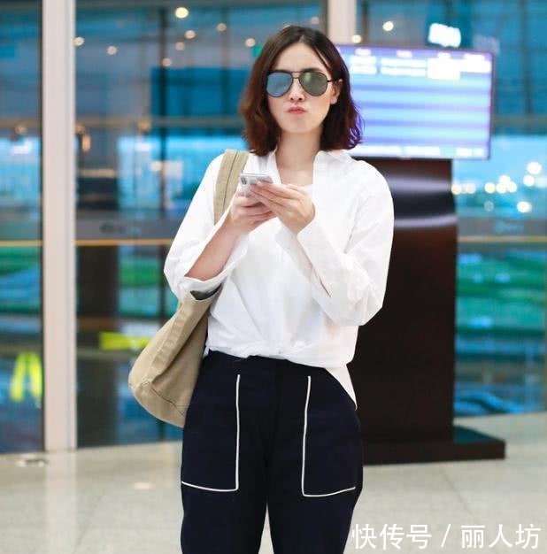 宋佳真是厉害了，在裙子上画两个“大方框”，穿出方形腿亮瞎了！