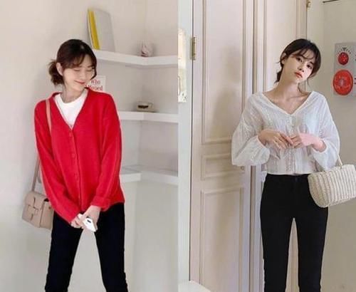 『格子』小个子春季的18套穿搭风格,针织衫搭配格子A半身裙,很柔美