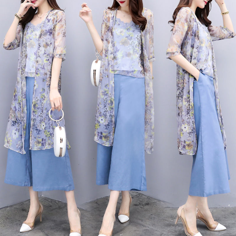 新款雪纺阔腿裤套装，一款比一款美，高雅时髦，贼迷人