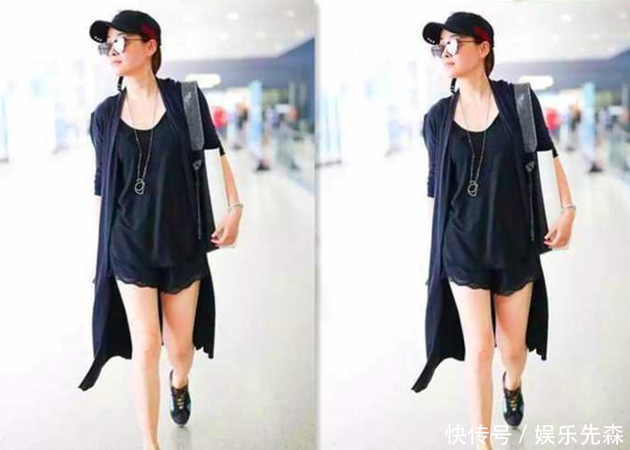 梅婷43岁, 林志玲44岁, 二人同穿蕾丝短裤, 网友: 差距竟如此尴尬