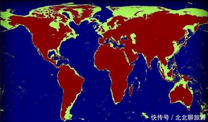 3张图告诉你：海平面下降500米、1000米、2000米的世界将会是怎样