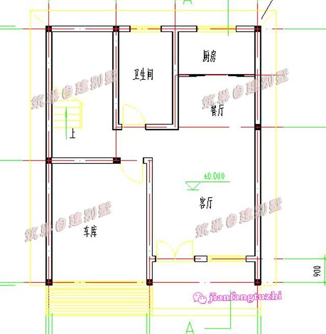 80平米农村三层自建房设计效果图CAD图纸齐