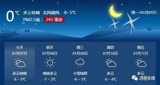 新一轮降雪马上到济阳!大降温又来，明天济阳-8℃!