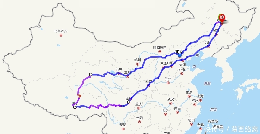 哈尔滨出发去西藏自驾游，青进川出，四人一部车大约费用多少？