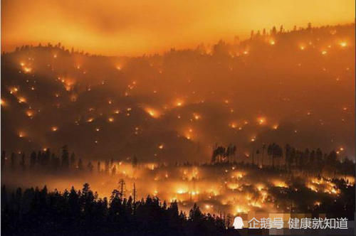 美国加州大火山爆发，火灾宛如世界末日