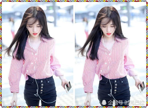 鞠婧祎漫画腿逆天!黑色长裤穿成健美裤,网友:159身高穿出170效