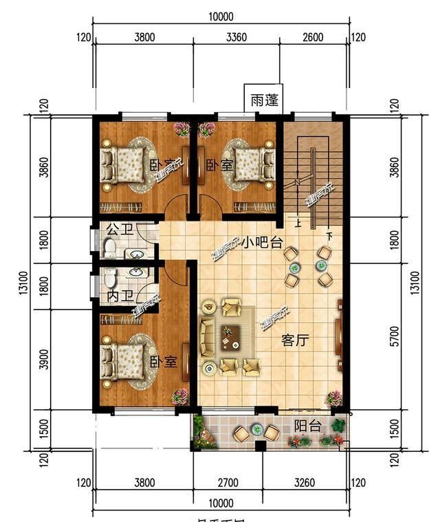  #排队#3款占地120平的别墅，30多万建，村里人都排队上门找你要图纸