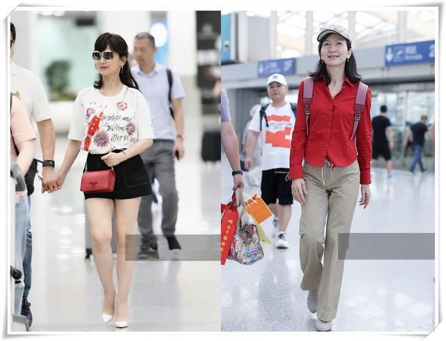 当59岁陈美琪和63赵雅芝同现机场，才知道保养与不保养差距有多大