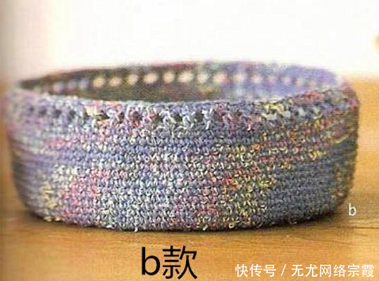  「图解」钩针编织的毛线杂物篮，3个款式有图解