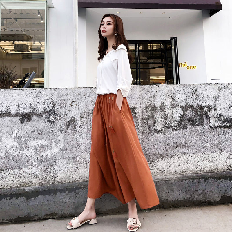 个子小腿粗的女人别穿紧身裤,试试阔腿裤套装,洋气的甩裙八条街