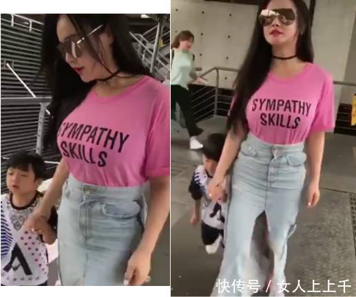 冉莹颖身材不输模特，开叉裙穿成这样，网友：邹市明看见睡不着