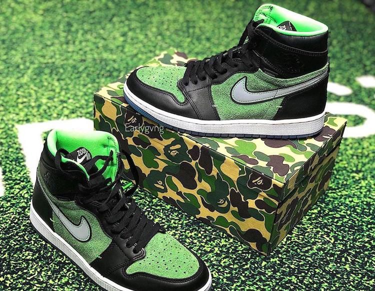  实物@「黑绿配色」AJ1 Zoom最新实物曝光！太像13年前的Dunk SB