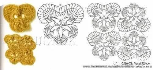  「下次」常用的爱尔兰单元花图解，收藏好了，下次钩织爱尔兰用上