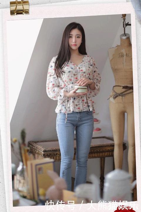 #展现#紧身牛仔裤,简单大方,拥有极高的点击率