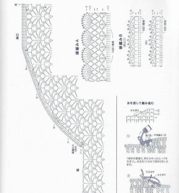  『女士』织毛衣：5款女士开衫图解教程，棒针编织、钩针编织都有