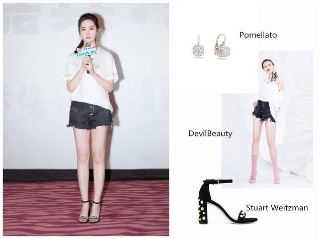 刘亦菲瘦回来了！变成尖下巴的刘天仙穿牛仔裙配丸子头仙气满满！