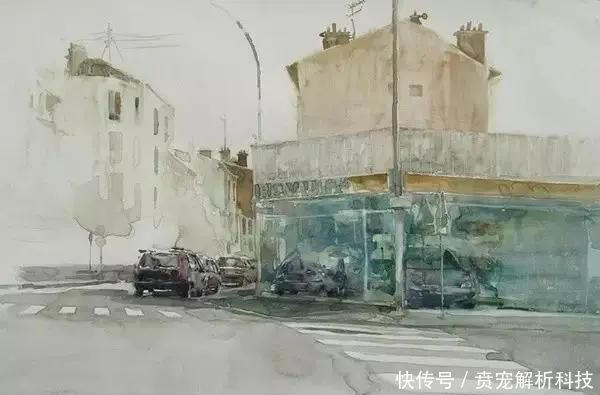 『画家』法国画家的灰调水彩画,太有质感啦
