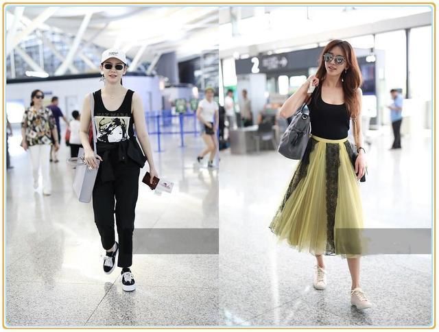 没林志玲身材真别穿小背心，像戚薇这样穿成未成年少女得多尴尬啊