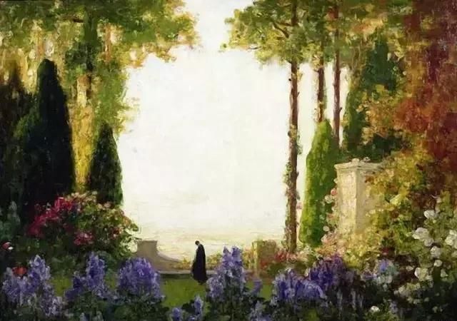 一组浓浓英伦风情的风景油画