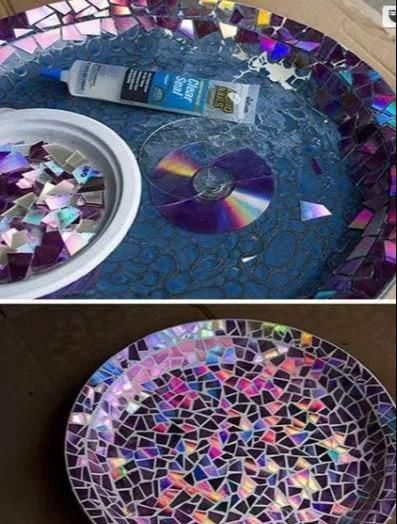  [手工]旧光盘和毛线钩针结合！DIY手工变废为宝，光盘旧物改造教程合集