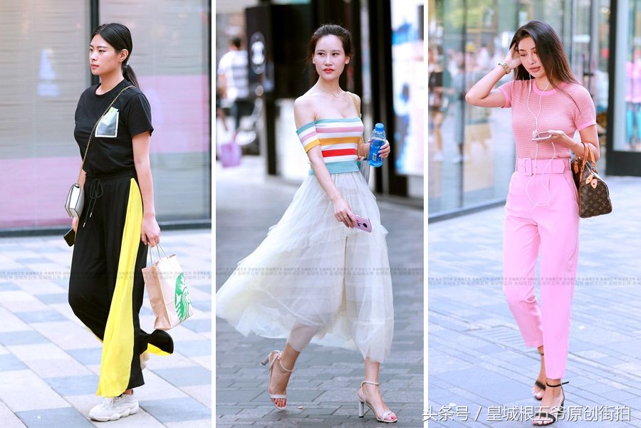 街拍:时髦美女们的装扮营造出了专属于这个夏日的清新感