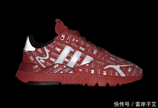  「NiteJogger」大面积3M反光细节！这双NiteJogger红的太抢眼