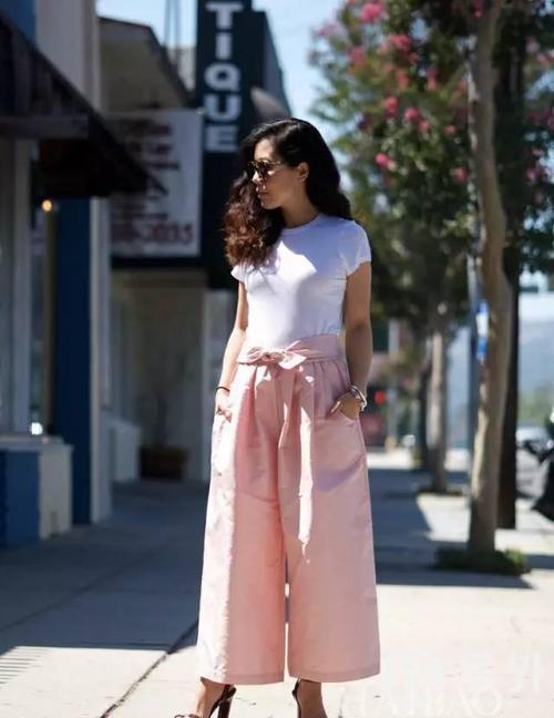 穿衣阔腿裤的夏日穿搭,这样穿准没错!