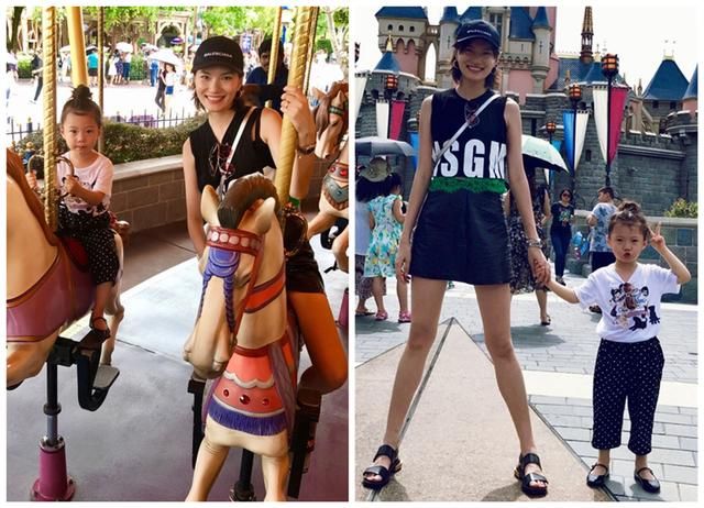 李丹妮和女儿演绎高段位亲子装，四岁萌娃气质一点不输超模妈妈