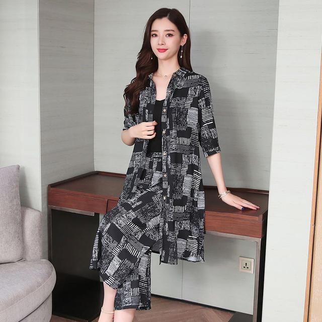  「看起来」套装夏季穿搭，比起连衣裙，看起来更用心，出门清爽又时髦