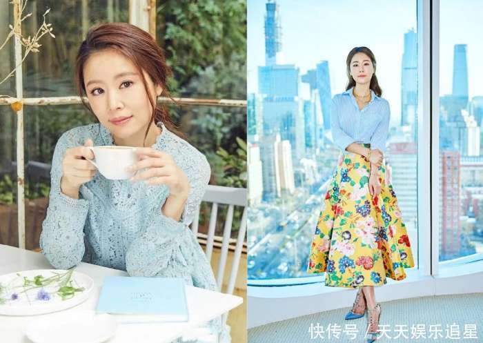 林心如穿深V领短裙, 坐出三层肚子, 网友: 这才是生过孩子的模样