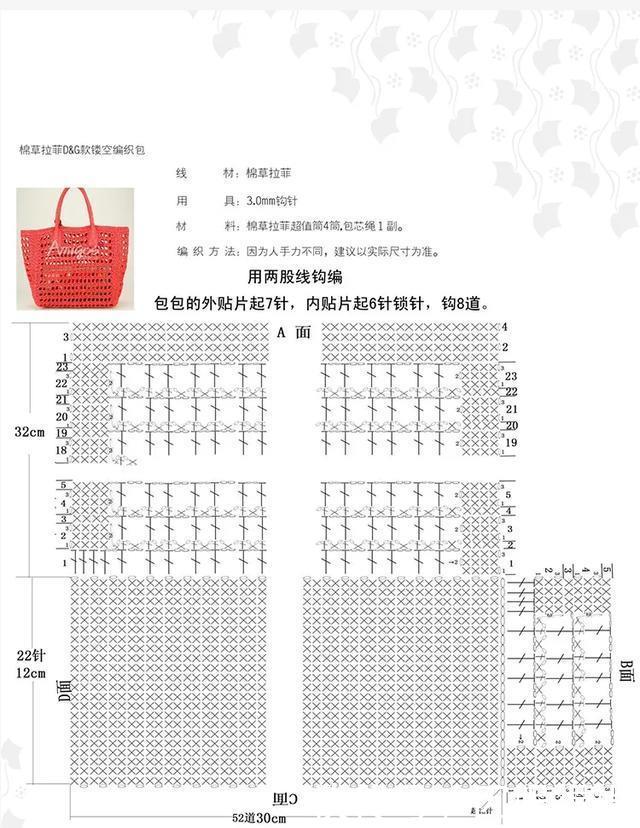 #钩针#八万四千六一个棉草包?成本居然不到200块!(钩针包包图解)