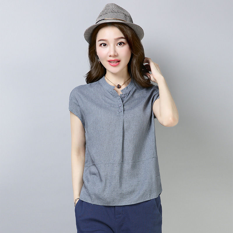 外出游玩穿裙子不方便!试试这样的小衫+棉麻裤，清凉透气超嫩美