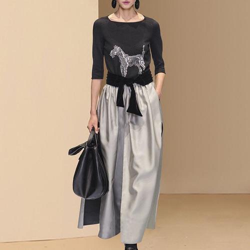 秋天凉，老婆把连衣裙全扔了!这套装一下买5件，美的哪像50岁