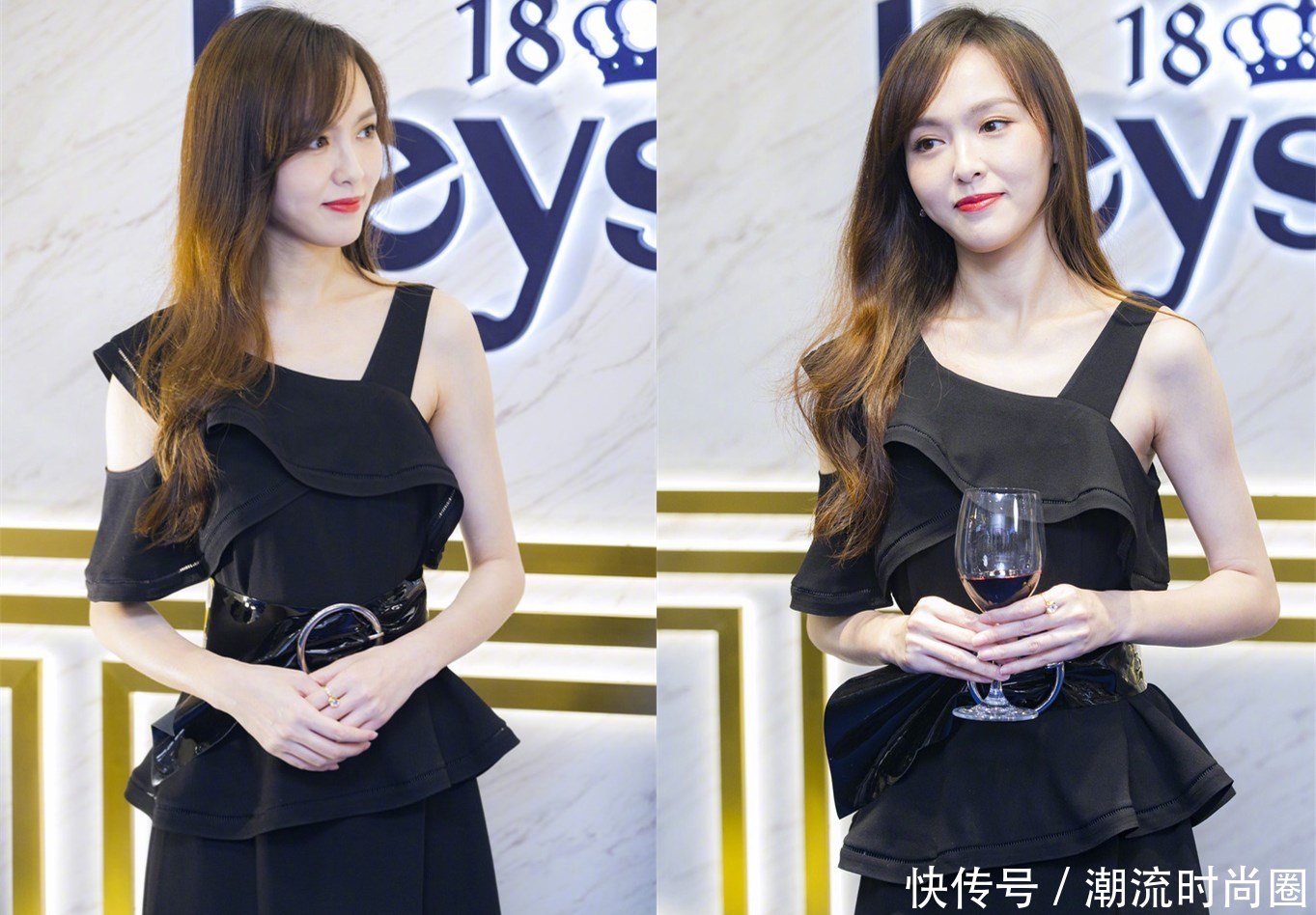 唐嫣穿吊带蛋糕裙，腰带勒得好紧，网友：瘦得堪比郑爽！