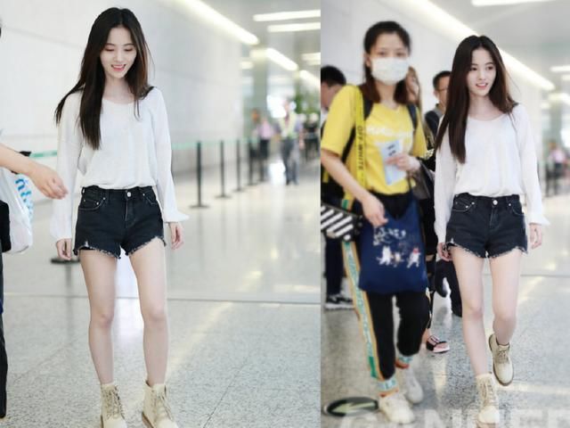 别再穿肥宅T了，学学鞠婧祎穿收腰连衣裙，这才是青春无敌！