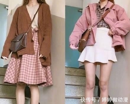  #气质#充满淑女气质的初春穿搭，温柔针织衫＋半裙，一起甜美的过春天吧