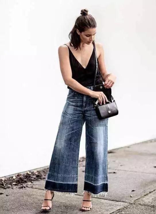 阔腿裤也太好看了!9分裤+平底鞋，这对CP今年很火!