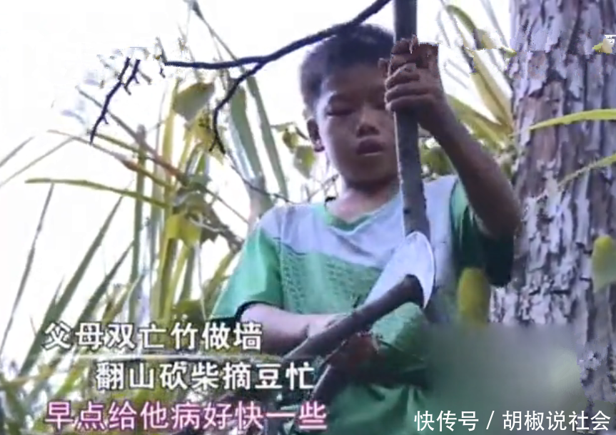 12岁农村小男孩父母双亡,和叔叔一起住在竹坯