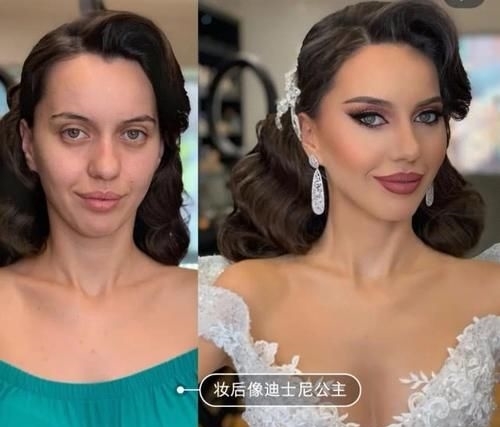 「气质」欧美新娘化妆前VS化妆后,简直是网红和明星的区别,太可怕了!