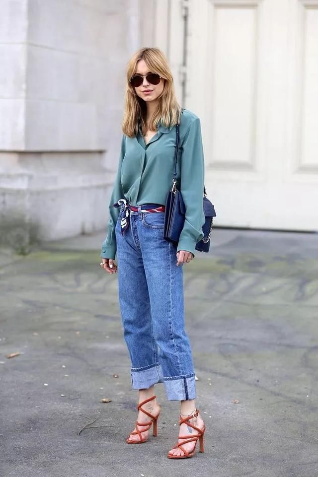 阔腿裤也太好看了!9分裤+平底鞋，这对CP今年很火!