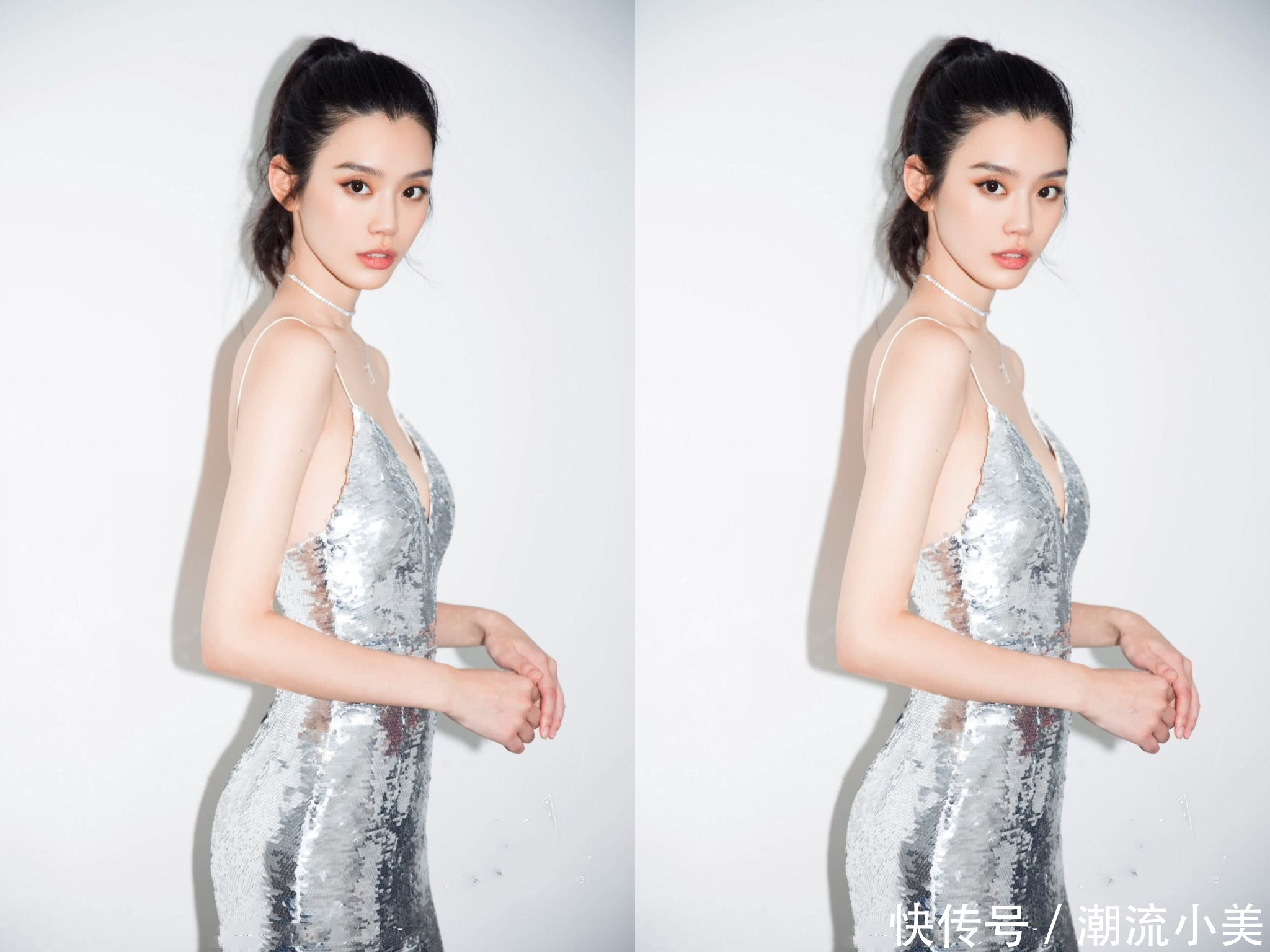 奚梦瑶身材真好！穿吊带裙惊艳全场，这让何猷君看了该着急了！