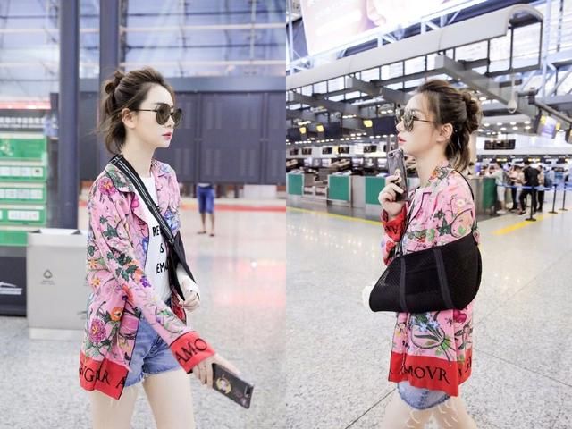 戚薇短裤穿的这么短，还要在腿根深处割2刀，安全裤都露出来了!