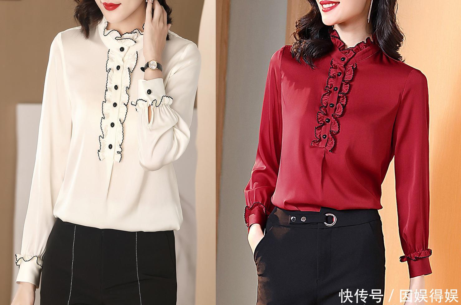  #舒适#今年超火“天然丝衬衫+铅笔裤”搭配：修身显瘦，轻松穿出好身材