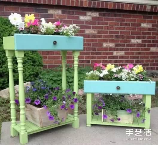  『旧家具』【旧物改造】家里的旧家具怎么处理 旧家具改造花盆花架DIY