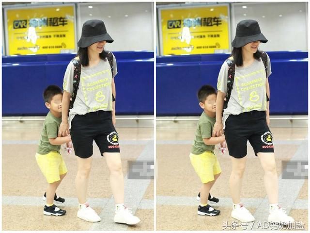 43岁胡可素颜简装渔夫帽，清爽自在减龄不止10岁，网友：好妈妈