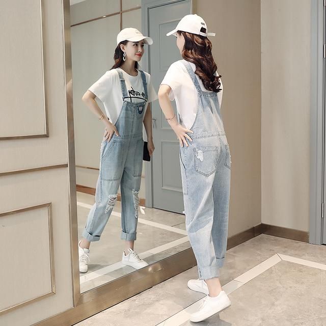 潮流时尚的穿着体验，穿上背带裤才知道自己多美