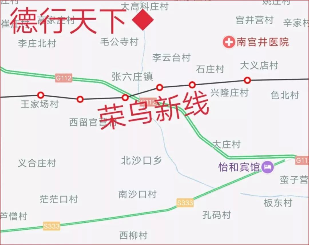 高手绘制荣乌新线、京雄高速关键路段走向
