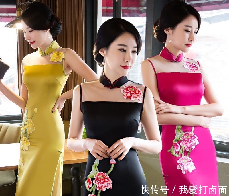 【堪称】可以提升气质的旗袍, 高跟鞋堪称她的完美搭档